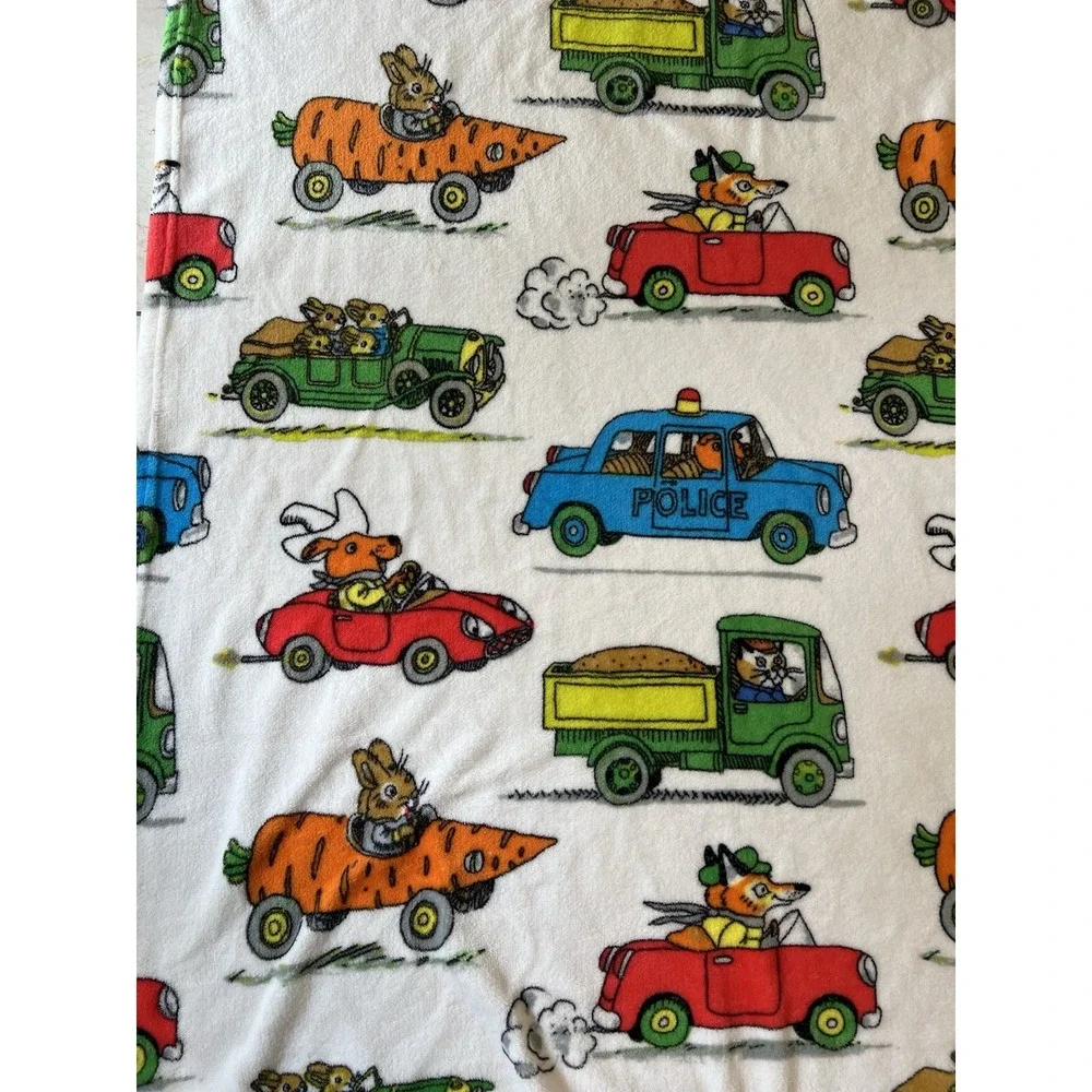 Richard Scarry Franco Busytown Blanket 72x46 Cars Trucks Oversized Throw